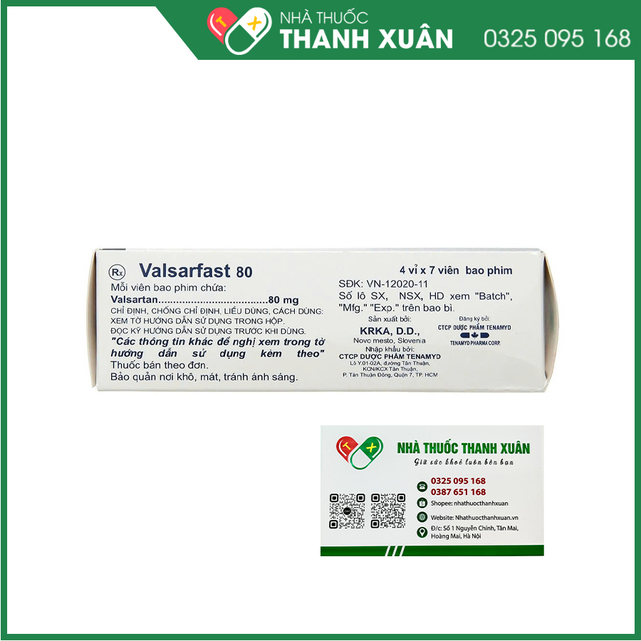 Valsarfast 80 thuốc điều trị cao huyết áp, nhồi máu cơ tim mới phát, suy tim